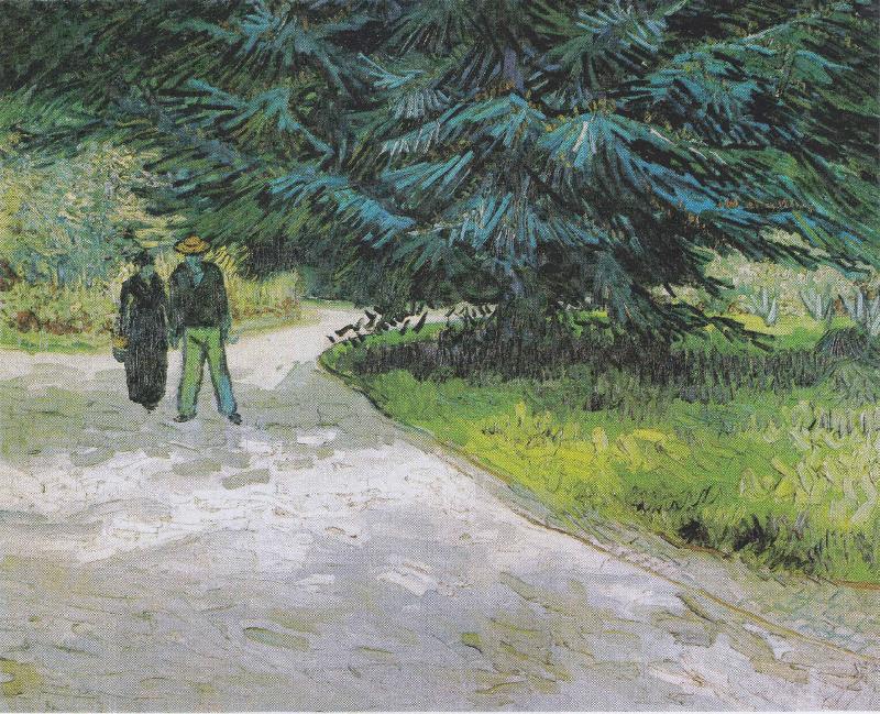 Vincent Van Gogh Couple in the Park at Arles China oil painting art